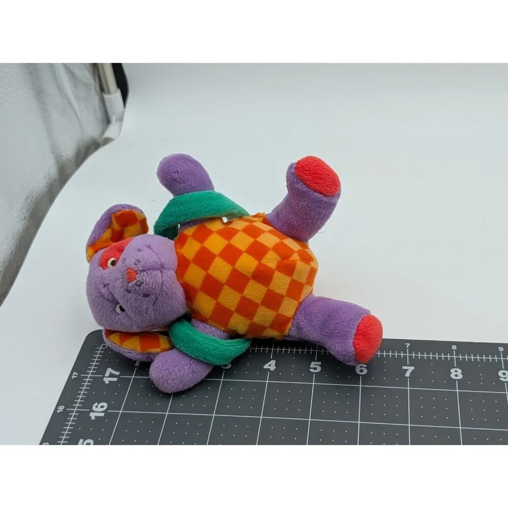 Gymboree Purple Dog Plush Puppy 6 Inch‎ Backpack Stuffed Animal Toy